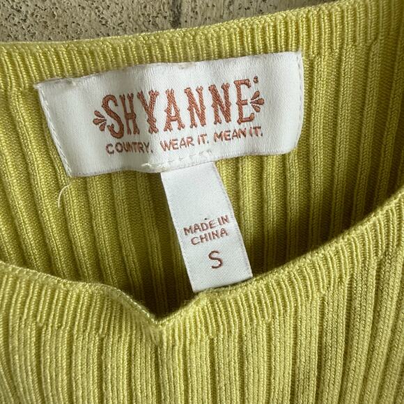 Cottagecore Ribbed Knit Tank Top Wide Strap Fitted Stretch Light Green Small - Picture 3 of 5